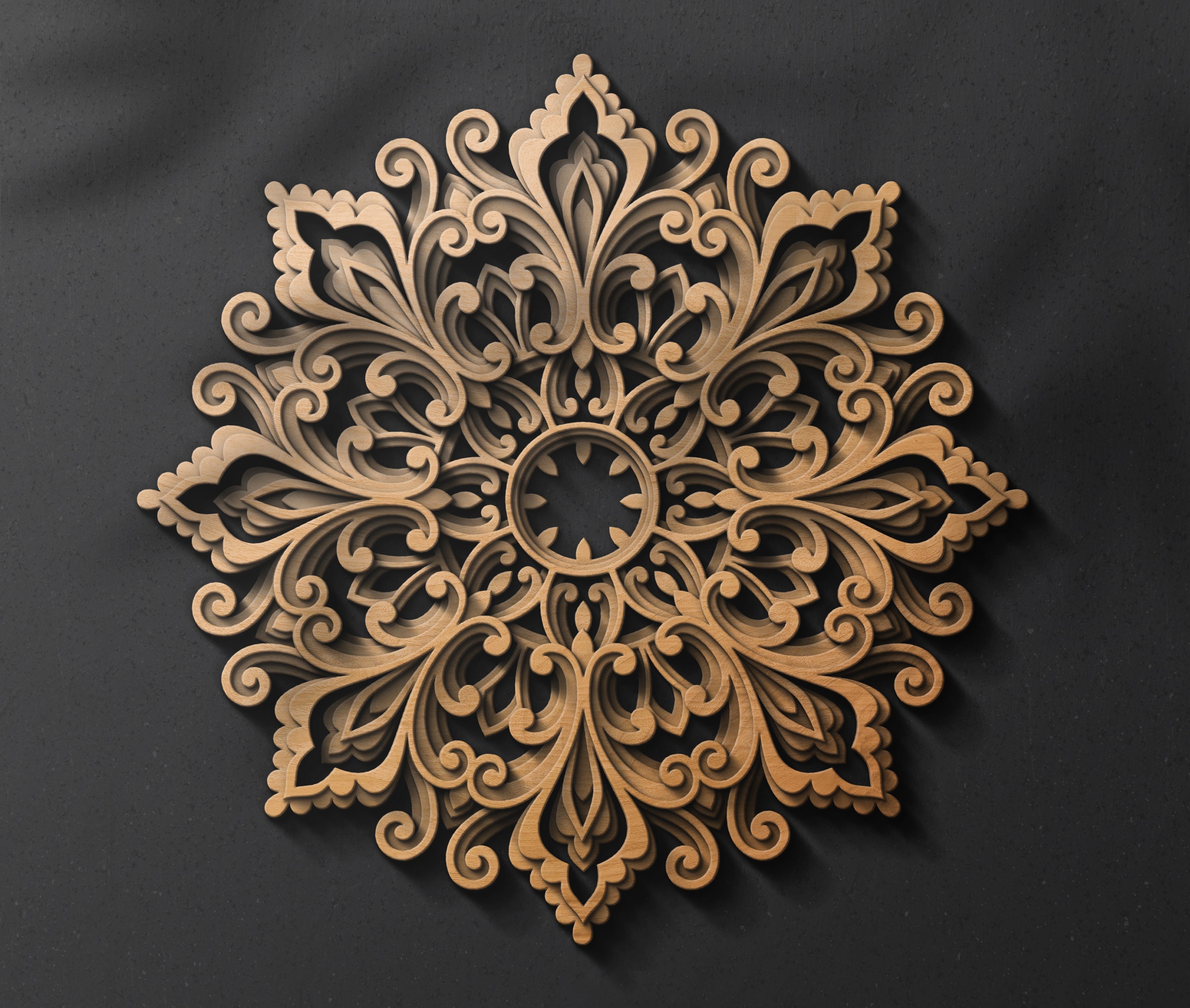 Laser Cut Multilayer Mandala Flower SVG Template 3D Layered - Etsy ...