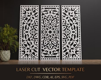 Laser Cut Mandala Panel Template: CNC Wall Decor (Digital Download)