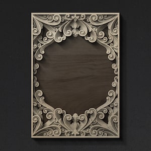 Laser Cut Photo Frame template - multilayer SVG Photo Frame Cricut template Layered  dxf ai eps - Laser cut file Ornate Wall Art pattern