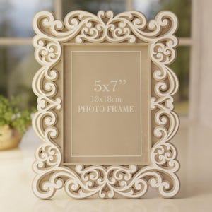 Multilayer Photo Frame template - Laser cut Picture Frame - Cricut template - Layered svg dxf ai eps file Ornate Wedding photo frame pattern