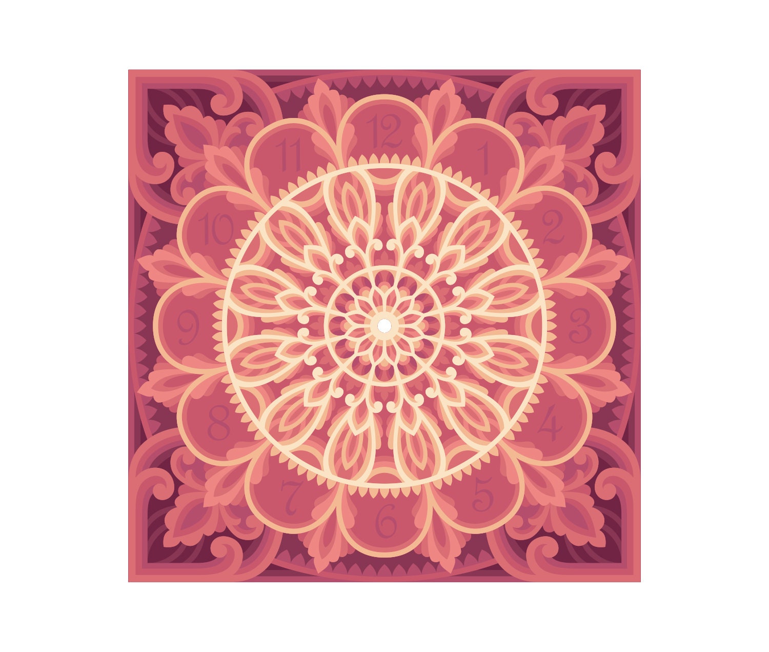 Multilayer Clock SVG Template Laser Cut Clock Layered Wall - Etsy