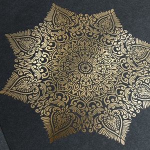 SVG ornate mandala - stencil template - Laser cut wall decor, decal design - svg dxf png -  Foiling template - Vector Cutting File - Cricut