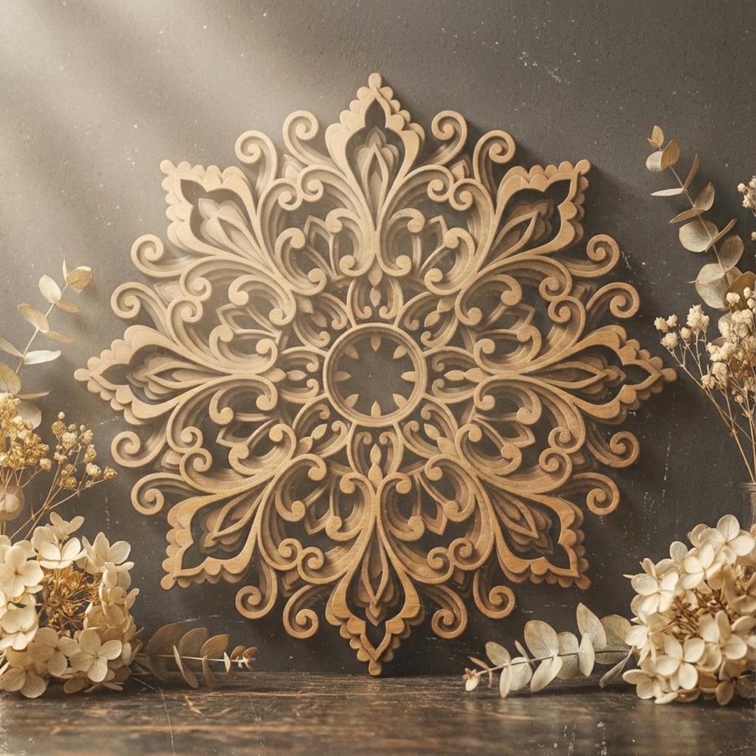 Buy Laser Cut Multilayer Mandala Flower SVG Template - 3D Layered ...