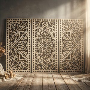 Laser Cut Mandala Panel Template: CNC Wall Decor (Digital Download)