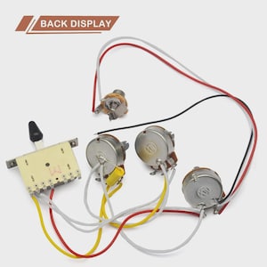 Stratocaster Style Electric Guitar Pre-wired Wiring Harness 5-Way Switch 500K afbeelding 5