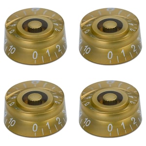 Gold Les Paul Guitar Control Knobs – Speed, Tone, Volume (Set of 4)