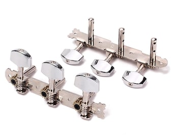 Classical Acoustic Guitar String Tuning Pegs, Chrome