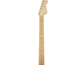25.5" Electric Guitar Neck Maple Maple Fretboard 22 Frets Dot Inlay Unfinished Bolt-On