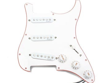 Stratocaster Style Loaded SSS Guitar Pickguard and Pickup, White
