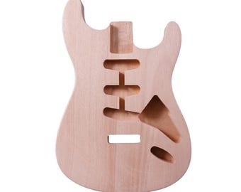 Stratocaster Style Electric Guitar SSS Body, Mahogany