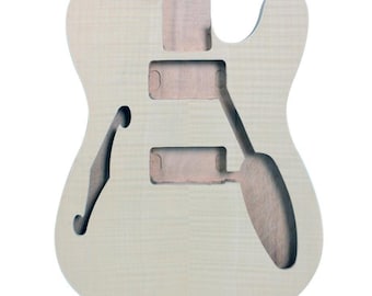 Telecaster Style Electric Guitar Body Semi Hollow, Mahogany Wood