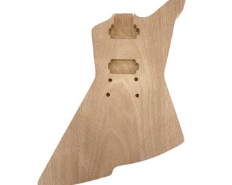 Unfinished Mahogany Electric Guitar Body - HH Routing