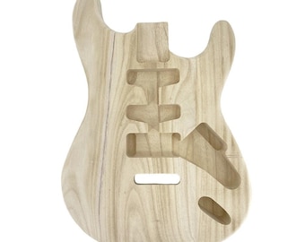 Stratocaster Style Electric Guitar SSH Body, Paulownia