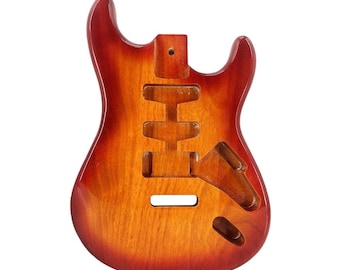 Stratocaster Style Electric Guitar SSH Body, Mahogany Glossy