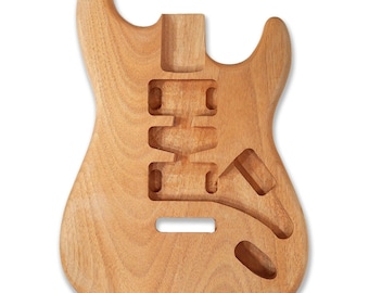 Stratocaster Style Electric Guitar Body HSH, Okoume
