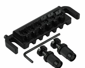 Les Paul SG Style Flexible Wraparound Bridge Tailpiece, Black