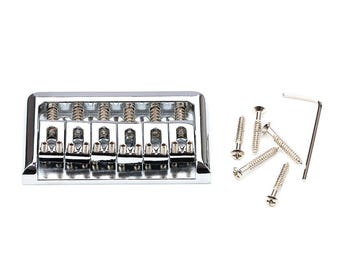 Stratocaster Telecaster Style Fixed  Bridge, Chrome