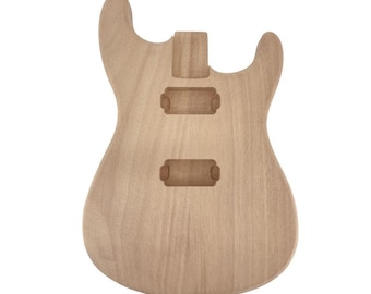 Stratocaster Style Electric Guitar HH Body, Mahogany
