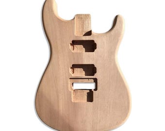 Stratocaster Style Electric Guitar HH Body, Mahogany