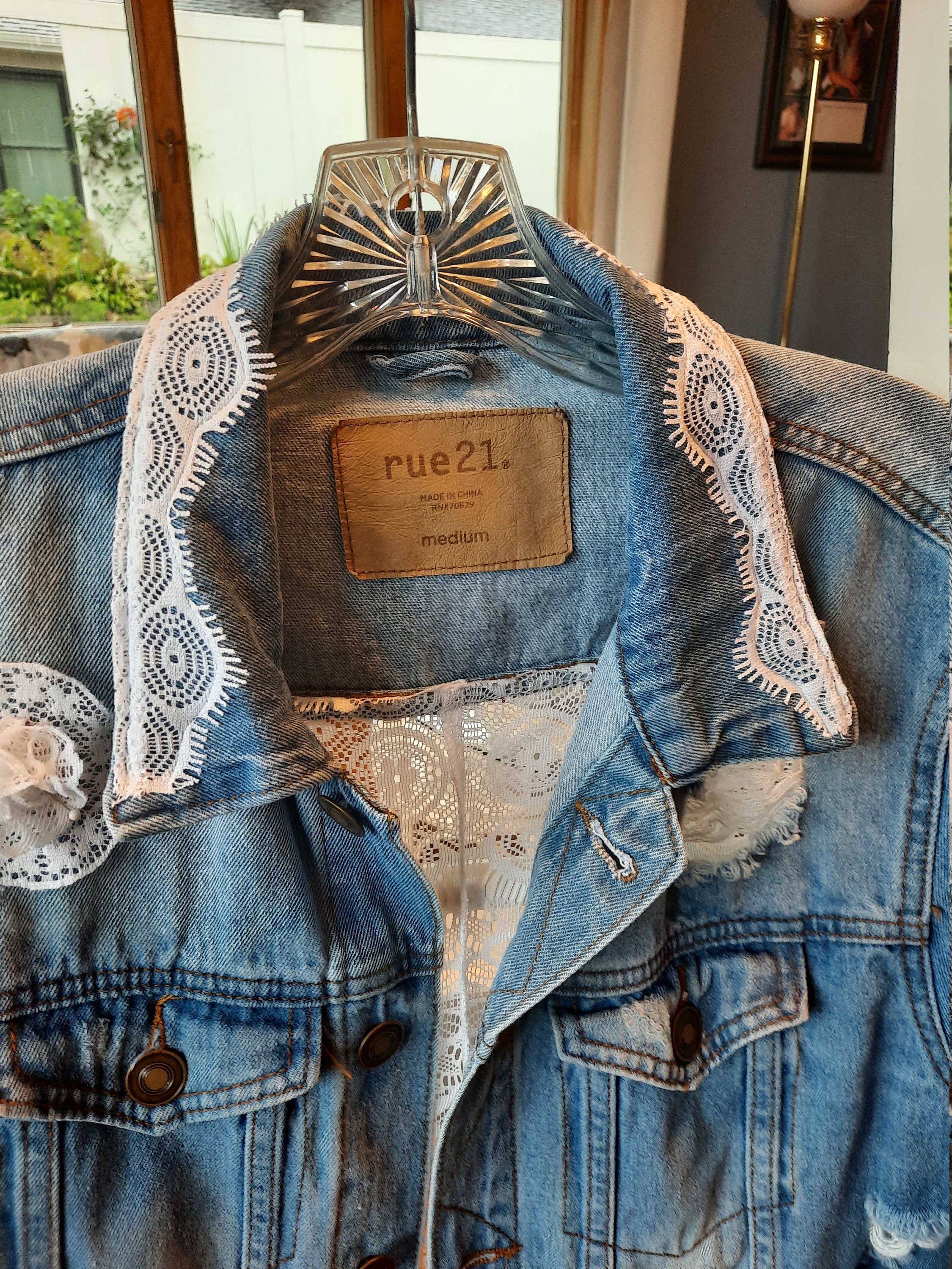 Embellished Denim Jean Jacket Etsy