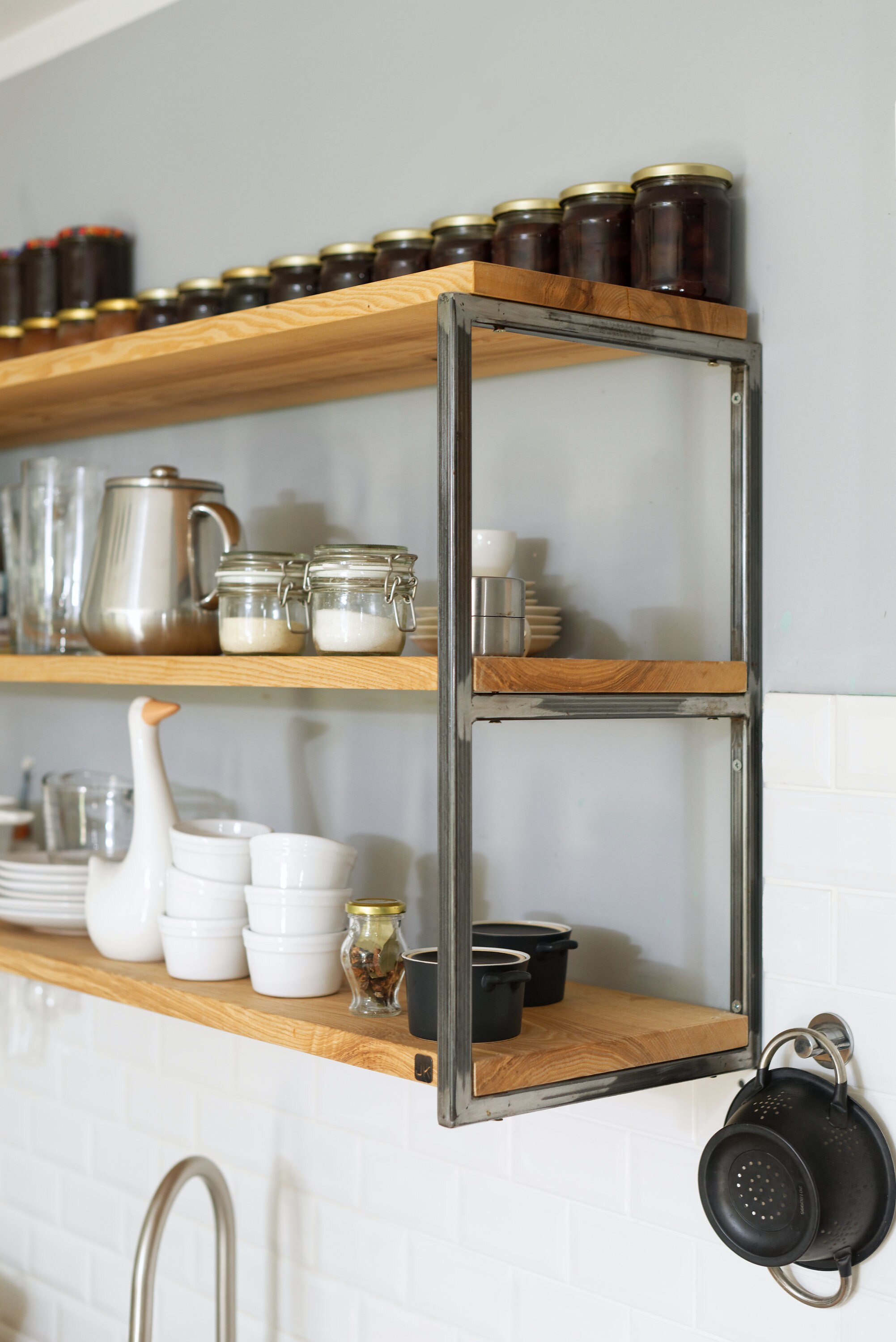 Industrial shelf of ash wood wood shelves wall Etsy Italia