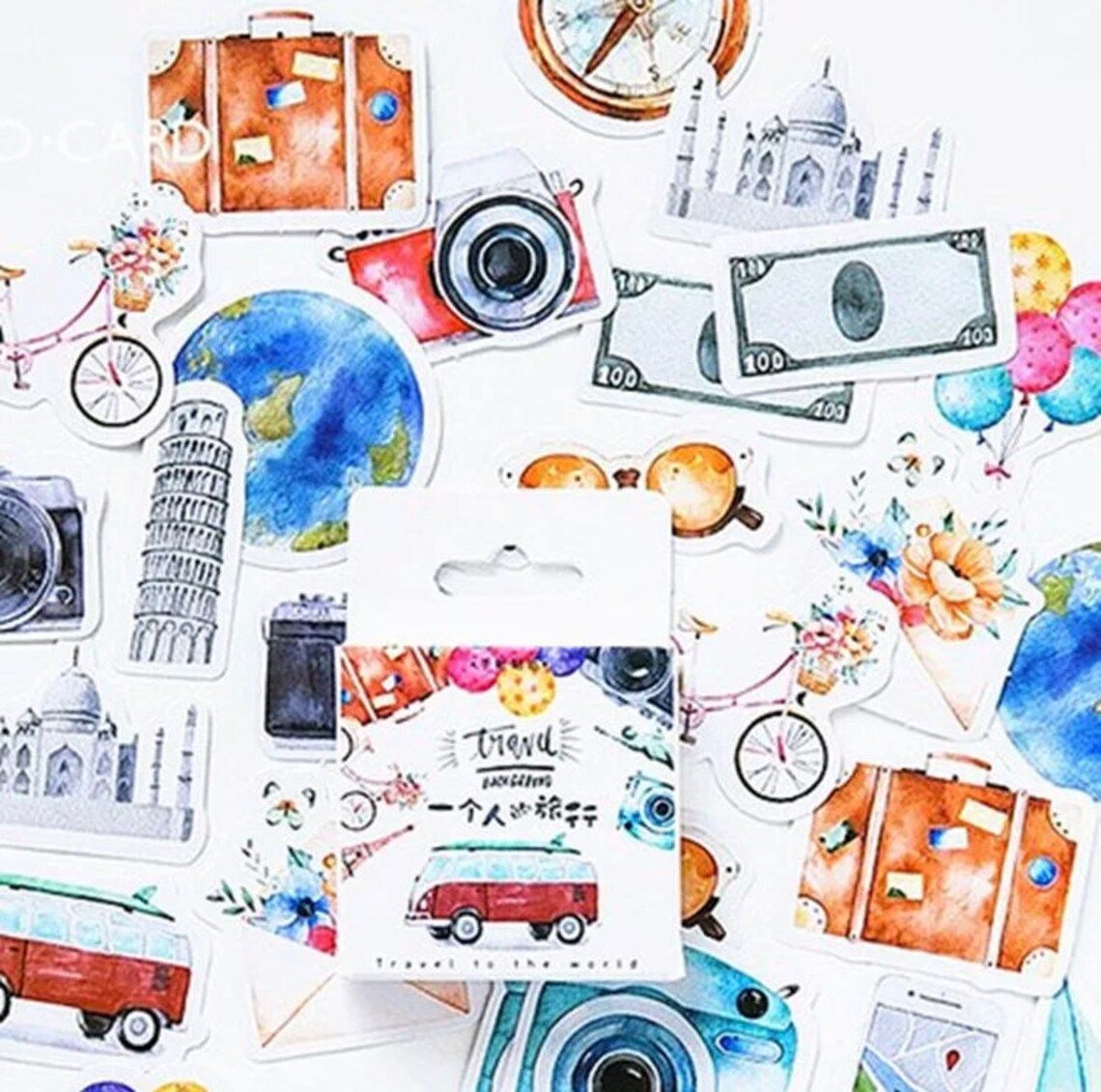46 Pcs Travel Sticker Pack Travel Theme Journal Stickers Etsy