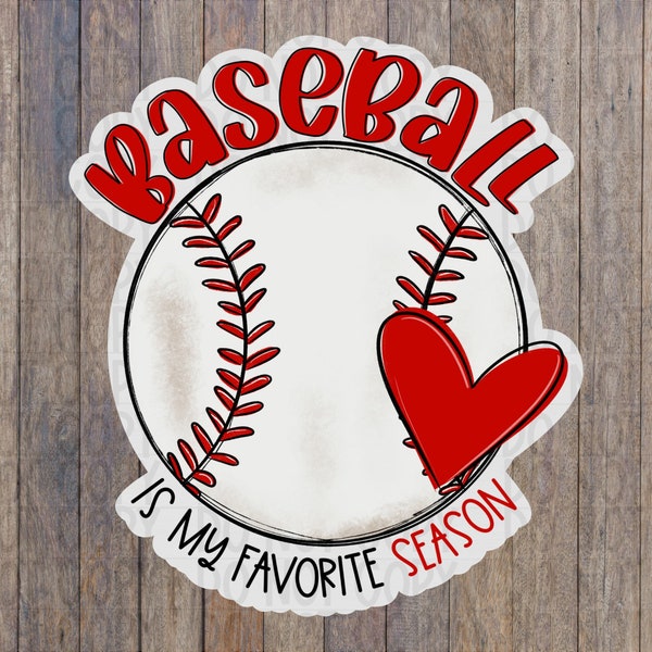 Honkbal is mijn favoriete seizoensticker, honkbalmoedersticker, balspelercadeau, Paasmandvuller, laptopsticker, waterflessticker