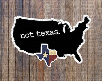 Calcomanía del estado de Texas: vinilo impermeable para portátil y botella de agua