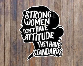 Strong Women Standards Sticker: Empowered Women Decal