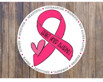 Brustkrebs Aufkleber: Pink Ribbon Decal