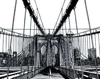 Brooklyn Bridge | Print of Paper Cutting