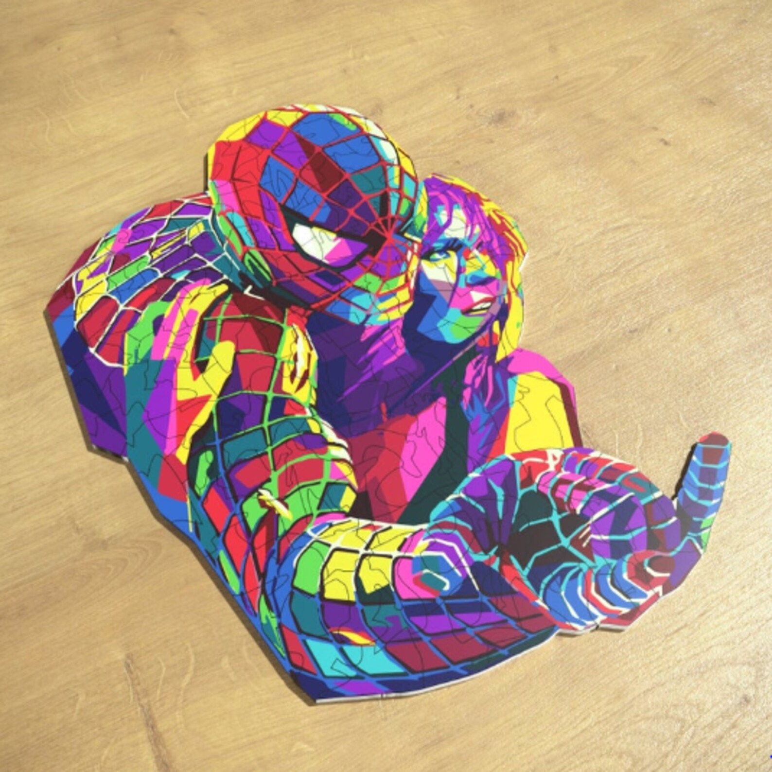 Wooden Puzzle Jigsaw Spiderman / Jigsaw Puzzle / Laser Cut Etsy