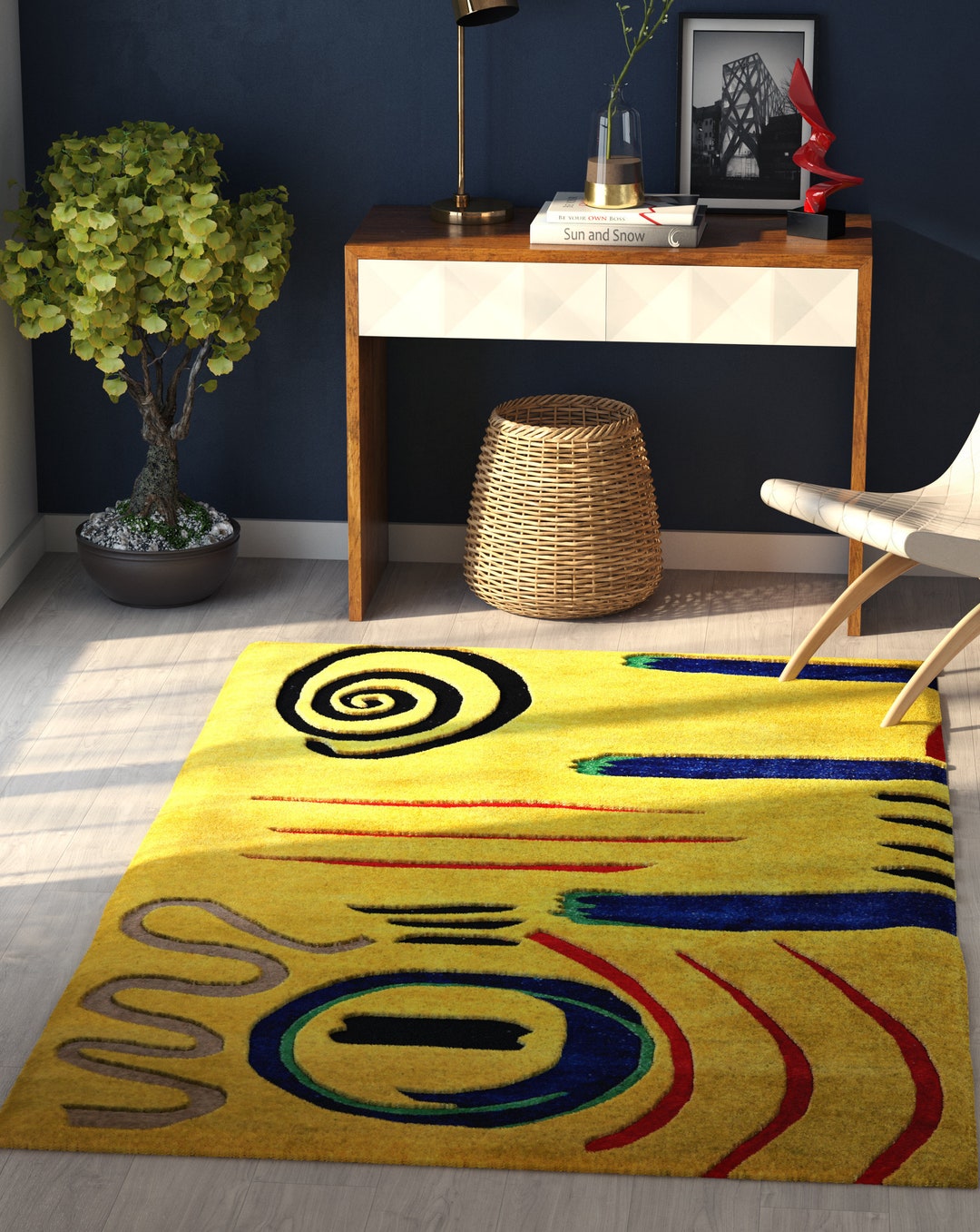 Hand Tufted Rug Hand Made Modern Area Rugs for Room Home Decor Carpet