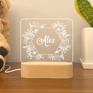 Personalized Night Light, Custom baby gift, Nursery Decor, Custom Name sleep Light, Girls Room Decor