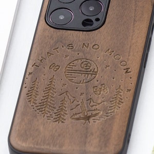 Star Wars Real Wood iPhone 15 Pro Case, Wooden iPhone 15 Pro Max Case, Wood Case for iPhone 11, 12, 13, 14 15 Pro Max mini se series