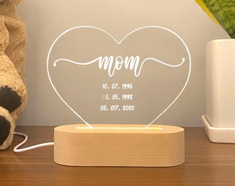 Mother's Day Gift Ideas, Gifts for Mom, Personalized Night Light with Custom Name, Gifts for Mom, Mother in Law Gift, Best gift