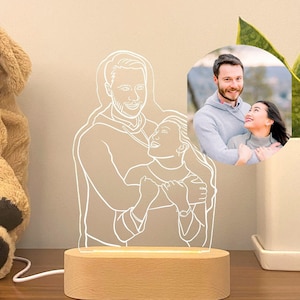 Personalized Photo Lamp, Photo Night light, Custom Lamp Night Light, Custom 3D Lamp, Wedding Gift, Mother&#39;s Day gifts, Birthday Gift