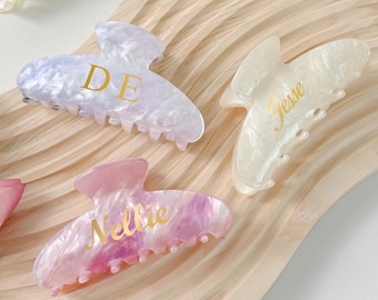 Personalized Hair Clip/ Game Day Hair Accessory/ Custom Hair Claw/ Personalized Hair Claw/ Bridesmaid Gift/ Gift for Her/ Wedding Bride Gift