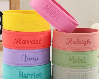 Personalized Bottle Label/ Engraved Cup Label/ Silicone Label/ Reusable Label for Bottle/ Water Bottle Label/ School Label/ Daycare Label