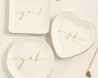 Personalized Ring Dish/ Wedding Gifts for Couple/ Personalized Engagement Gift for Bride/ Custom Ring Dish/ Couples Gift/ Bridal Shower Gift