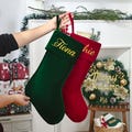 Personalized 2025 Christmas Stockings/ Xmas Embroidered Family Name Stockings/ Velvet Family Christmas Stockings/ Holiday Stockings Gifts