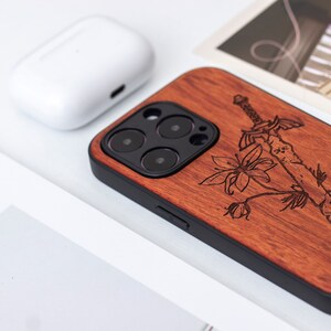 Legend of Zelda Real Wood iPhone 15 Pro Case, Wooden iPhone 15 Pro Max Case, Wood Case for iPhone 14 15 16 Pro Max mini se series image 7