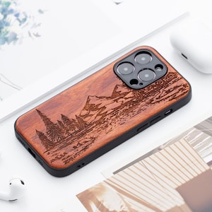 Natural Wild Wood iPhone 15 Pro Case, Wooden iPhone 15 Pro Max Case, Wood Case for iPhone 11, 12, 13, 14 15 Pro Max mini se series