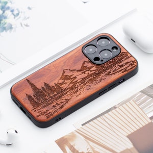 Natural Wild Wood iPhone 15 Pro Case, Wooden iPhone 15 Pro Max Case, Wood Case for iPhone 11, 12, 13, 14 15 Pro Max mini se series