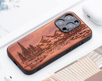 Natural Wild Wood iPhone 15 Pro Case, Wooden iPhone 15 Pro Max Case, Wood Case for iPhone 11, 12, 13, 14 15 Pro Max mini se series