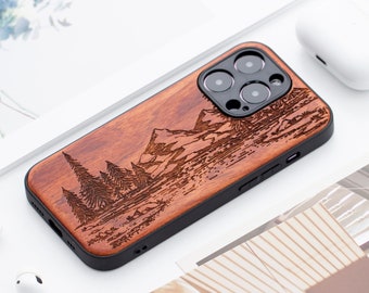 Natural Wild Wood iPhone 15 Pro Case, Wooden iPhone 15 Pro Max Case, Wood Case for iPhone 14 15 16 Pro Max mini se series
