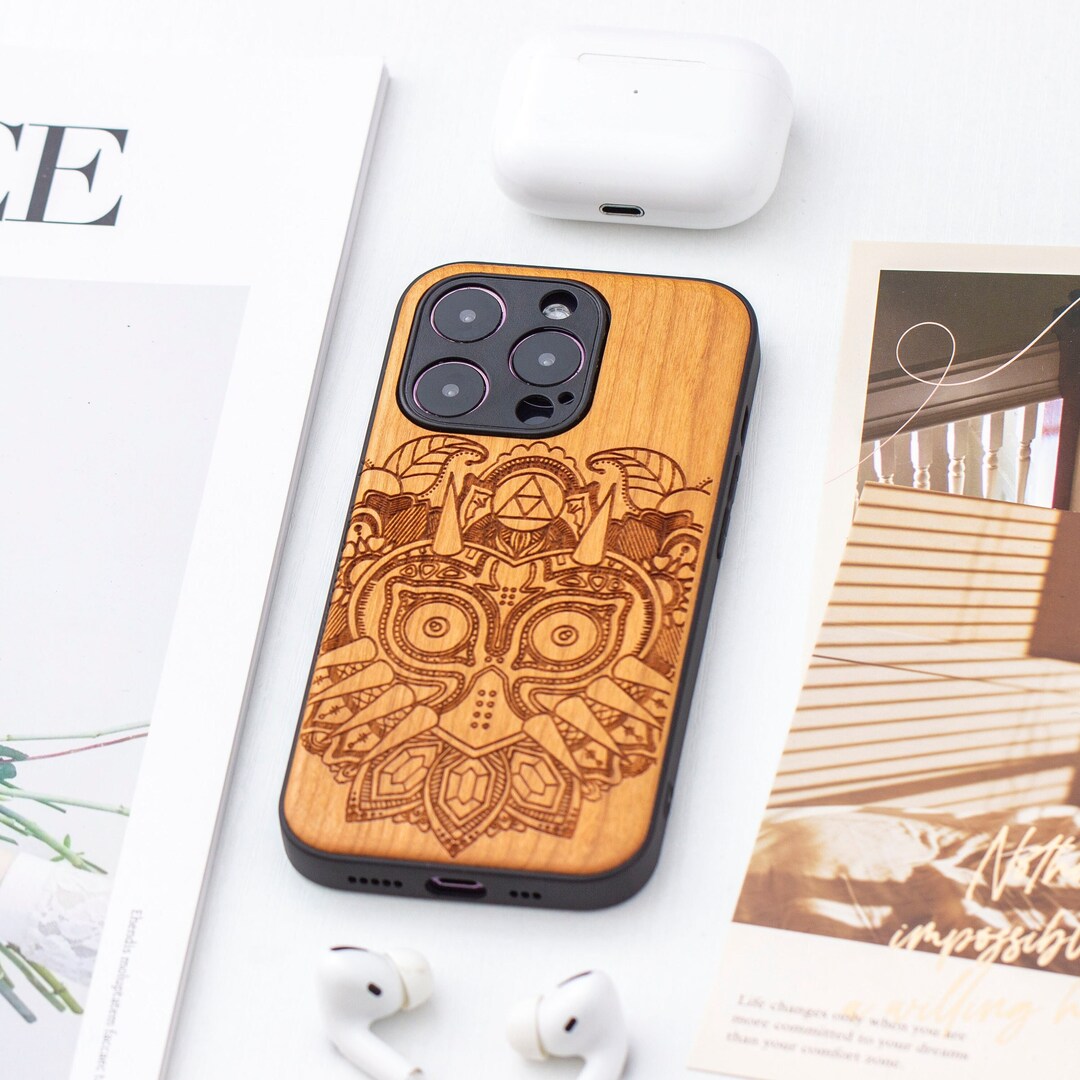 Legend of Zelda Real Wood iPhone 15 Pro Case, Wooden iPhone 15 Pro Max