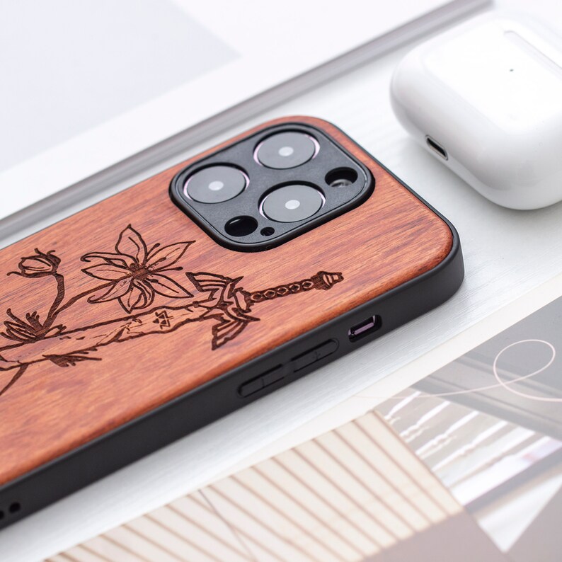 Legend of Zelda Real Wood iPhone 15 Pro Case, Wooden iPhone 15 Pro Max Case, Wood Case for iPhone 14 15 16 Pro Max mini se series image 6