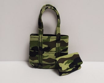 Diaper Bag with Changing Pad for 11.5 Inch Fashion Dolls/ 3 inch Dolls (Camo)