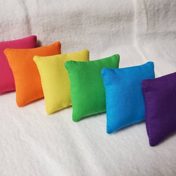 Miniature Colored Throw Pillow